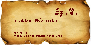 Szakter Mónika névjegykártya
