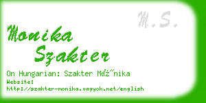 monika szakter business card